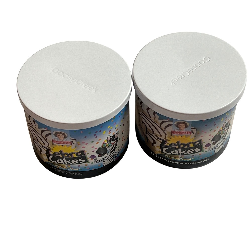 Goose Creek Zebra Cakes 14.5 oz Soy Wax Blend Candle Set of 2‎ - BRAND NEW